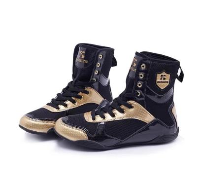 China High Top Professional Wrestling RUBBER Shoes Trainer Boxing Shoes Boot For Men for sale