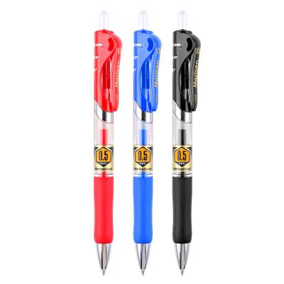 China Normal 3 Colors Retractable Gel Pens Gel Ink Pen School and Office 0.5mm Gel Pen for Smooth Writing for sale