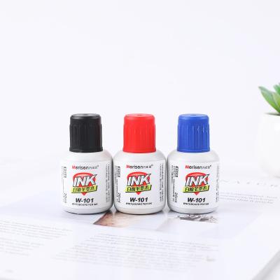 China 3Colors 20ml Erasable Whiteboard Marker Pen Ink Erasable Dry Easily Whiteboard Marker Ink Refill Black Red Blue 20ml for sale