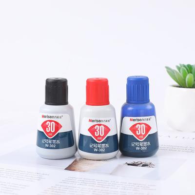 China 3Colors 30ml Marker Pen Ink Bottle Refill Ink Suitable for Refillable Markers Black Red Blue W-302 for sale