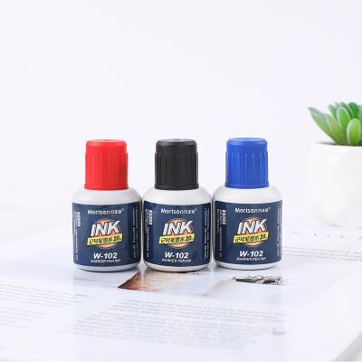 China 3Colors 20ml Marker Pen Ink Bottle Refill Ink Suitable for Refillable Markers Black Red Blue W-102 for sale