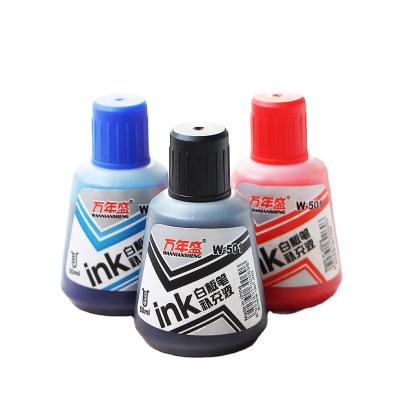 China 3Colors 50ml Whiteboard Marker Pen Ink Erasable Dry Easily Whiteboards Pen Ink Black Red Blue 50ml for sale