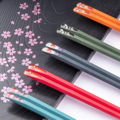 China Creative High Quality Sushi Disposable Japanese Colored Alloy Fiberglass Chopsticks High Temperature Resistance No Deformation Non Fading for sale