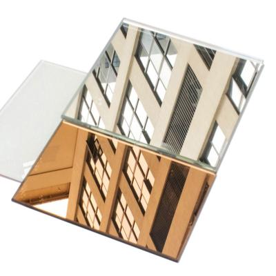 China Fine Polished Edge 4mm Colored Mirror Pink/Gold/Gray/Bronze Mirror Double Coated Aluminum Mirror for sale