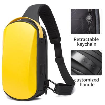 China hard shell; Raincoat ; Wholesale New Factory Design Usb Unisex Outdoor Waterproof Portable Travel Men's Small Cross - Body Sling Bag for sale