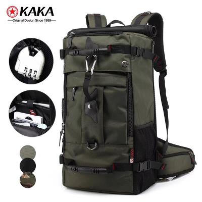 China Kaka Large Capacity Waterproof Outdoor Mountain Luggage Camping Mountaineering Traveling Hiking Backpacking for sale