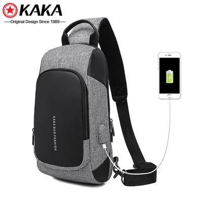 China Comfortable ; anti-theft; 2019 USB Charger Single Branded Cross - Body Chest Small Korean Popular Waterproof Custom Anti Theft Men Sling Bag for sale