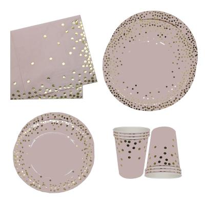 China Printed Disposable Party Tableware Set Customized 2-3 Ply Food Grade Water Absorption Printed Good Paper Napkin for sale