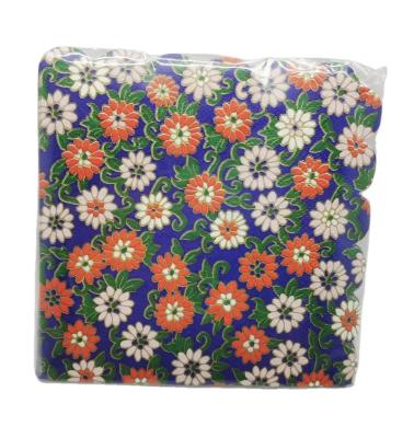 China Printed Floral Printed Paper Napkins Embossed Dinner Table Restaurants Disposable Napkin for sale