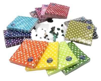 China Printed 100 % Wood Pulps Colorful Cocktail Napkin Paper Tissue for sale