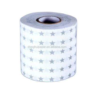 China Printed toilet paper printed toliet, toliet paper with design star for sale