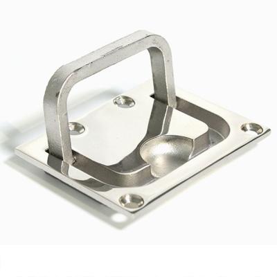 China Boat Yacht Mooring Marine 316 Stainless Steel Boat Deck Pull Hatch Latch Flow Lift Ring for sale