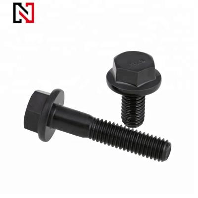 China Carbon Steel M4 M7 M14 DIN6921 Serrated Hex Flange Bolt 8.8 Grade Black Oxide for sale