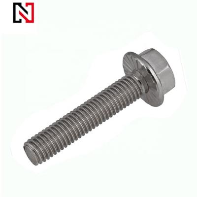 China Full Stainless Steel Thread DIN6921 m8 m9 m10 Flange Bolts for sale