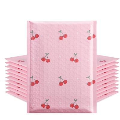 China OEM Stock Eco-friendly Customized Pink Strong Adhesive Packing Tear Proof Bulk Nautical A3 Cherry Bubble Mailers for sale