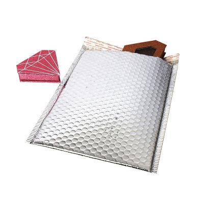 China Silver Metallic Shipping Packaging Mailer Bubble Custom Bubble Mailer For Padded Envelope for sale