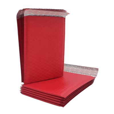 China Self Adhesive Padded Bubble Mailer Matte Red Metallic For Padded Envelope for sale