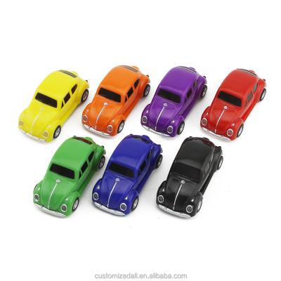 China Plastic Beetle Car Shape Pendrive Plastic Car Stick USB Drive Cartoon Car Shape USB Flash Stick for sale