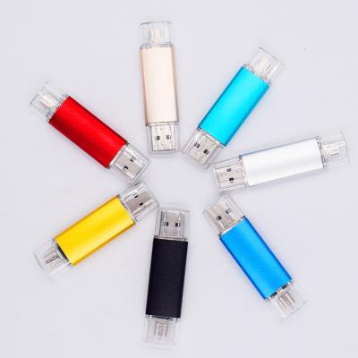 China Plastic Mini Type C Usb OTG Flash Drive 2 In 1 Usb Flash Drive 32GB 16GB 8GB Logo Custom for sale