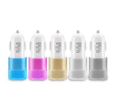 China High Quality Voltage Monitoring 2.1A Alloy Bullet USB Car Charger Metal Car-Charger 2 for sale