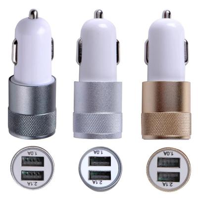 China Custom Logo Quick Mobile Phone Universal Portable Cell Phone Car Charger Dual USB Car Charger for sale