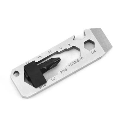 China Multifunctional Tools 10 in 1 Outdoor Multifunctional Gifts Tools Portable Pocket Wrench Tool with Screwdriver for sale