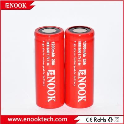 China 18490 Batería de iones de litio de cilindro 1200mAh 3.7V 20A Para bicicleta eléctrica en venta