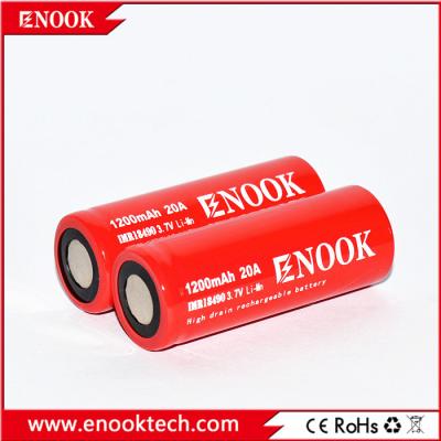 中国 18490 1200mAh 20A 3.7V 電動自転車 再充電電池 セル フラットトップタイプ 販売のため