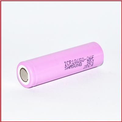 China SAM ICR18650 26F 2600mAh 26JM 26J 26H 3.6V 18650 2600mAh lithium battery 510 thread battery for sale