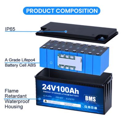 China 12V 50Ah 100Ah 200Ah 300Ah 400Ah Lifepo4 Battery Pack With Bms For Solar System RV Electric Car Scooter Motorcycle Boat for sale