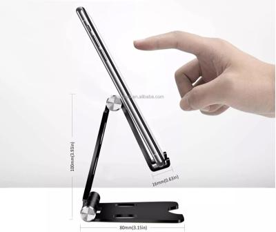 China Portable Adjustable Height Folding Mobile Phone Stand Folding Mobile Phone Holder Smartphone Lightweight Desk Accessories Charging Stand for sale