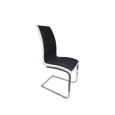 China Other Sofa Chair Living Room Top Leather Sales PU Living Room Miniature Black Fabric Chrome Plated Leg Upholstered Office Chair for sale