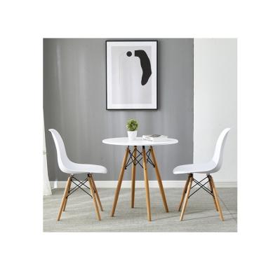 China Modern Nordic Wood Dining Table Round Space Saving Furniture Wooden Dining Table New Design for sale