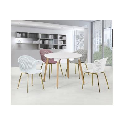 China Modern Round Table Dining Contemporary Modern Dining Table Nordic Round Wooden Legs Round Small White Nordic MDF for sale