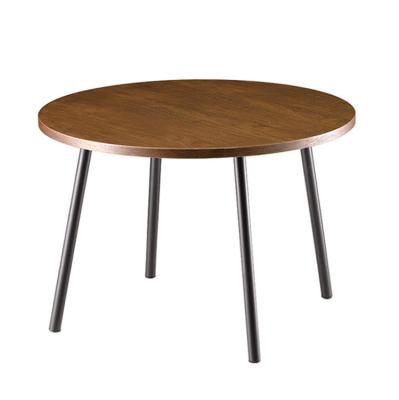 China Modern Nordic Luxury Stainless Steel Coffee Table Wooden Coffee Table Round Wooden for sale