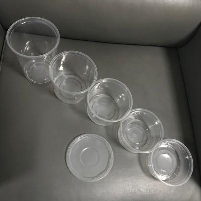 China PP Grocery Series Disposable Clear Plastic Round Food Packaging Container With Lid for sale