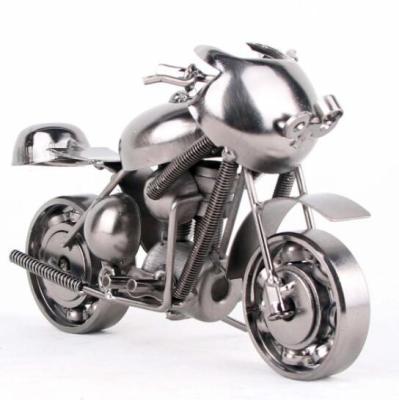 China Europe Courage Newcomer Fashion Home Decoration Metal Open Ornaments Iron Motorcycle Handmade Model For Promotion Gift for sale