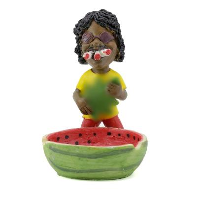 China Resin Courage Fashion Style Colorful Jamaica Style Resin Cigarette Ashtray For Office Decoration for sale