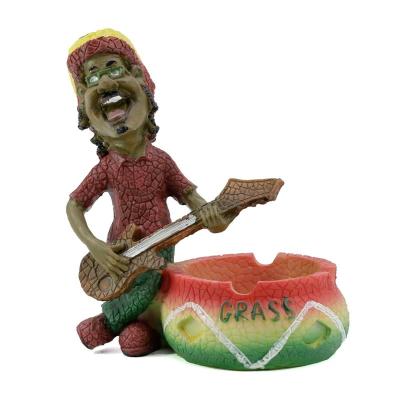 China Resin Courage Hot Selling Personalized Style Retro Colorful Resin Smoking Ashtray For Home Decoration for sale