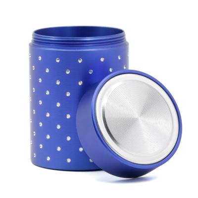 China Wholesale 6 Colors Portable Aluminum Alloy Stored Wells Decorated Pill Box Storage Tobacco Case For Smoking Accessories for sale