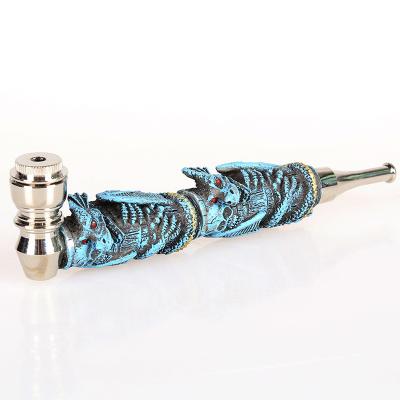 China Metal Courage Newcomer Length 15cm Resin Jamaica Metal Smoking Pipe Tobacco Pipe for sale