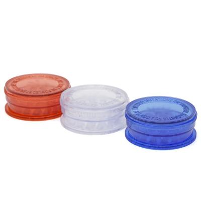 China 60mm Tobacco Grinder Portable Plastic Herb Grinder PG004 Plastic Courage 3 Layers for sale