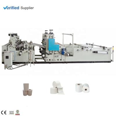 China Factory Full Automatic Color Glue Laminating Toilet Paper Machine Kitchen Towel Paper Roll Making Machine for sale