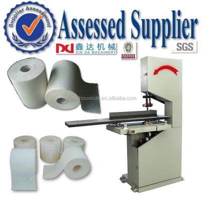 China Good Quality Bathroom Tissue Paper Roll Cutting Machine Bandsaw Steel Cutting Machine for sale