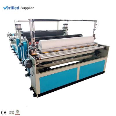 China Factory Automatic Rewinding Slitting Machine For Paper Roll With Perforating And Embossing for sale