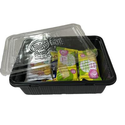 China Disposable Blister Cake Box With Cover PS Disposable Containers With Lids For Food PS Dessert Boxes for sale