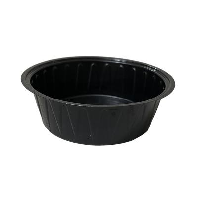 China Direct Selling Microwave Food Packaging Box CPET Black Disposable Food Container Tray for sale