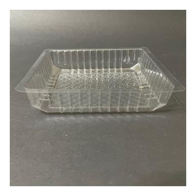 China Disposable Manufacturer Supply Plastic PET Tray Cake Box Small PET Blister Dessert Box For Sea Sedge for sale