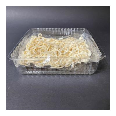 China Disposable Manufacturer Supply Handmade Plastic PET Tray Transparent Blister Packaging Noodle Cake Box for sale