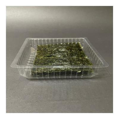 China Disposable Plastic PET Tray Cake Box Small Blister Dessert Box Container For Snackes PET Box For Seaweed for sale